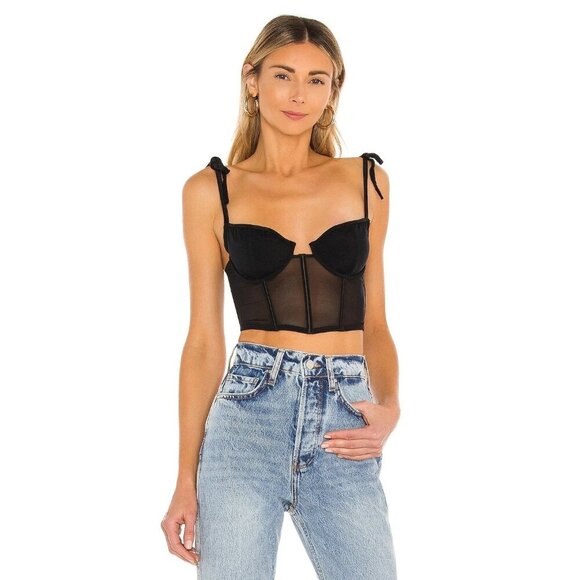 KAT THE LABEL Femme Bustier in Black Medium Womens Strapless Corset - Picture 1 of 14